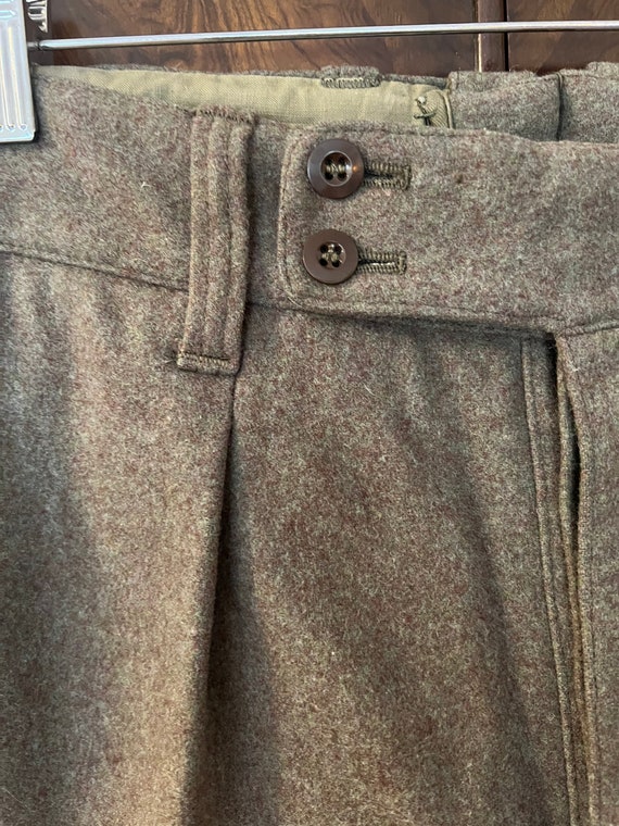 Vintage Military Wool Pants / 35x32" / Wool Army … - image 3