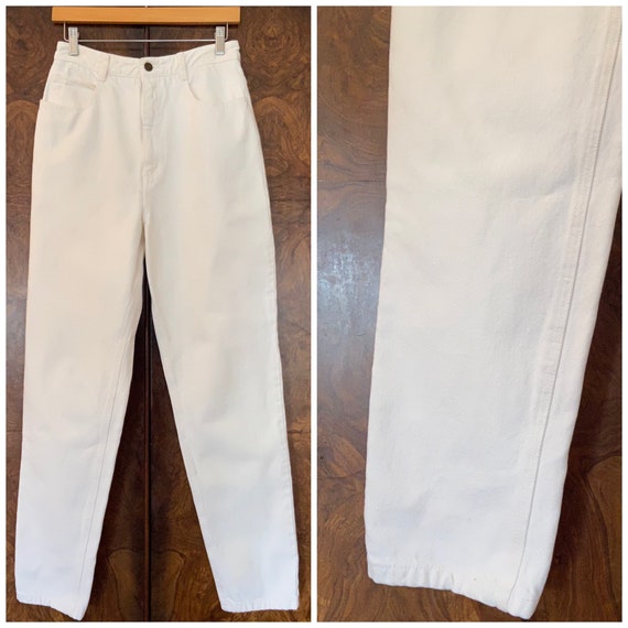 Vintage 1990s Talbots Ivory Jeans / 28" Waist / H