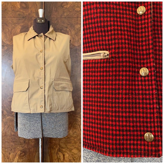 Vintage 1970s Reversible Land's End Vest / Med/L /