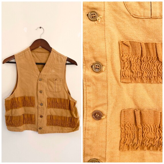 Vintage 1940's Hunting Vest / Sm/Med / 1940's Vest