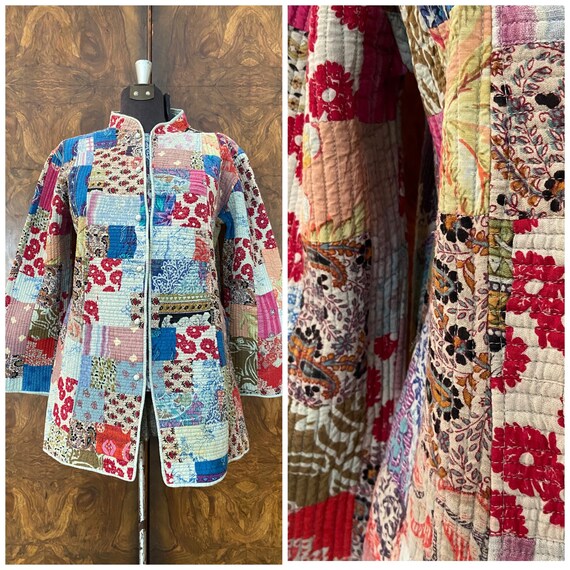 Vintage Quilted Patchwork Jacket / M/L / Vintage Q