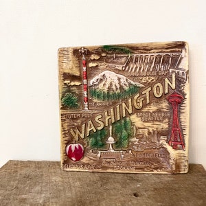Vintage Washington State Plate / Washington Memorabilia Plate / Vintage Washington Souvenir Plate