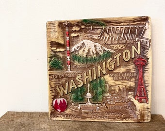 Vintage Washington State Plate / Washington Memorabilia Plate / Vintage Washington Souvenir Plate