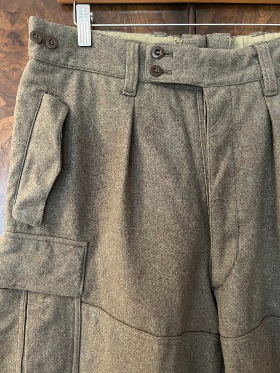 Vintage Military Wool Pants / 35x32" / Wool Army … - image 5