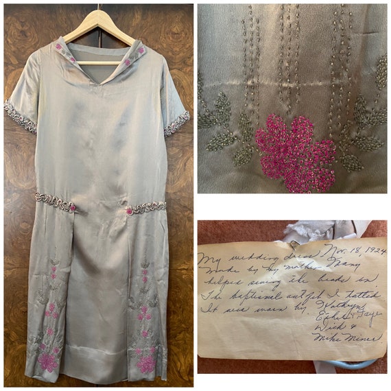 Vintage silk wedding dress - Gem
