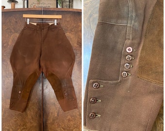 Vintage 1940s Jodhpurs / 27" Waist / Vintage Wool Breeches / Vintage Riding Pants / Equestrian Pants