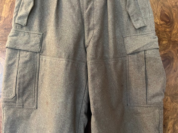 Vintage Military Wool Pants / 35x32" / Wool Army … - image 8