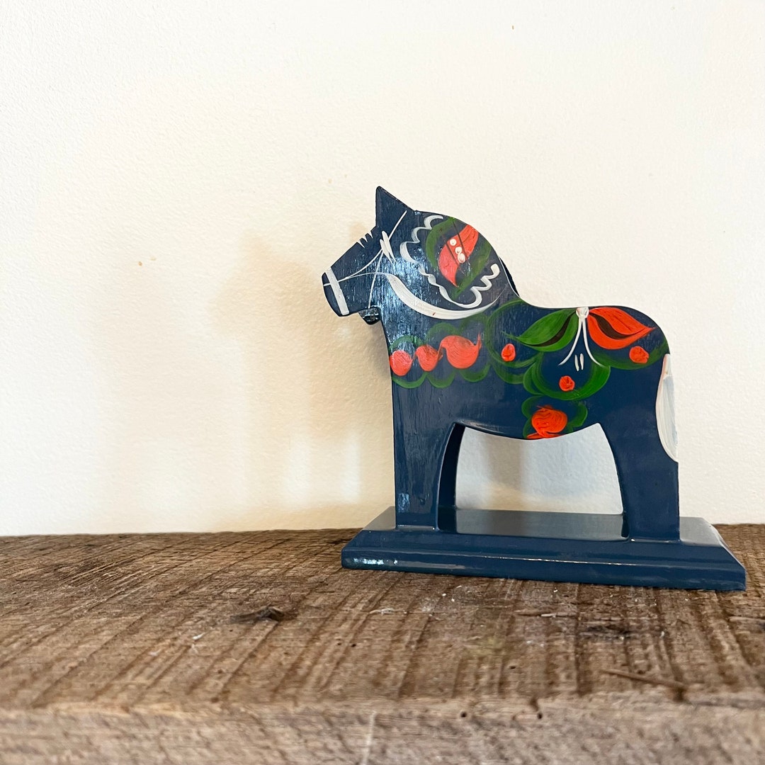 Vintage Dala Horse Napkin Holder / Grannas Olsson Horse / Akta Etsy