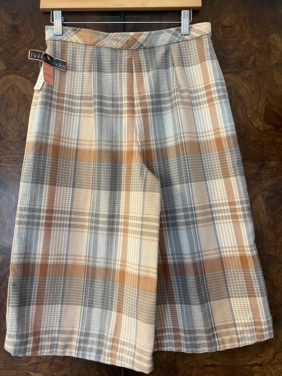 Vintage Bobbie Brooks Plaid Culottes / 28" Waist … - image 8