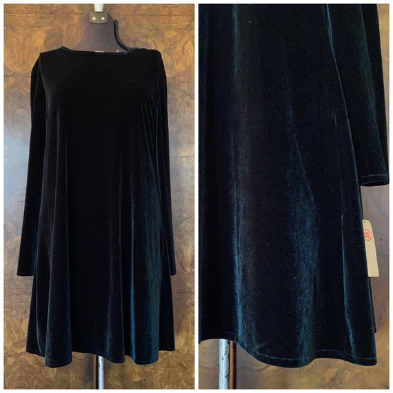 Vintage NWT 1990's Green Velvet Dress / XL/XXL / P