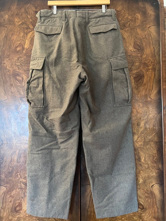 Vintage Military Wool Pants / 35x32" / Wool Army … - image 9