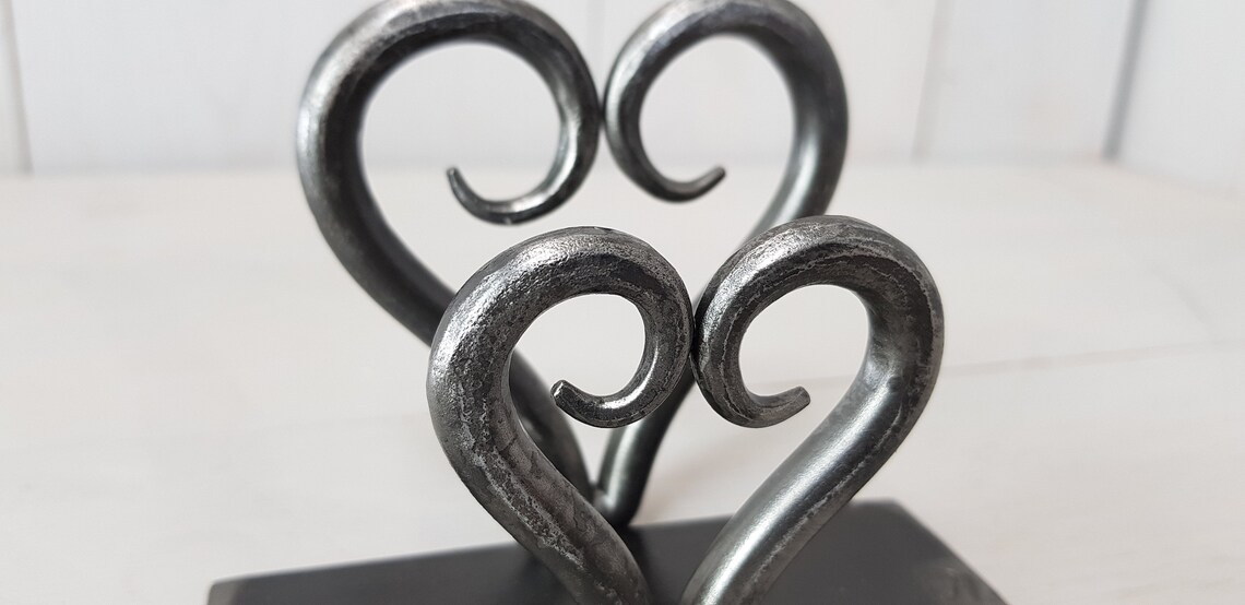 Heart Business Card Holder Blacksmith Hand Etsy