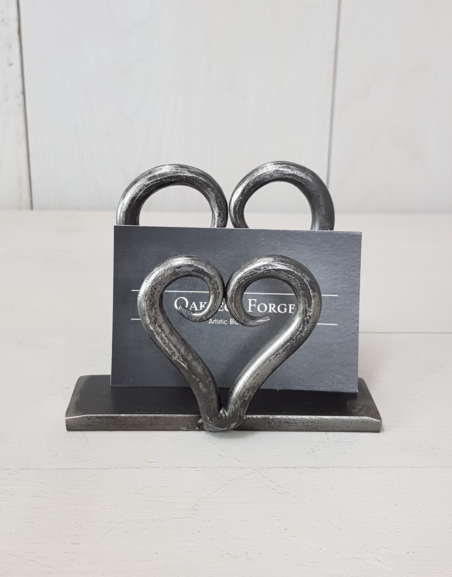 Heart Business Card Holder Blacksmith Hand Etsy