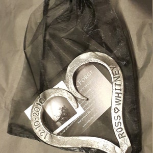 6th Anniversary Heart Iron Anniversary Personalised Anniversary Gift Valentine Wedding Blacksmith Made image 4