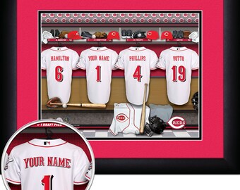 MLB-Cincinnati Reds 15x18 MATTED and FRAMED Personalized Stadium Print