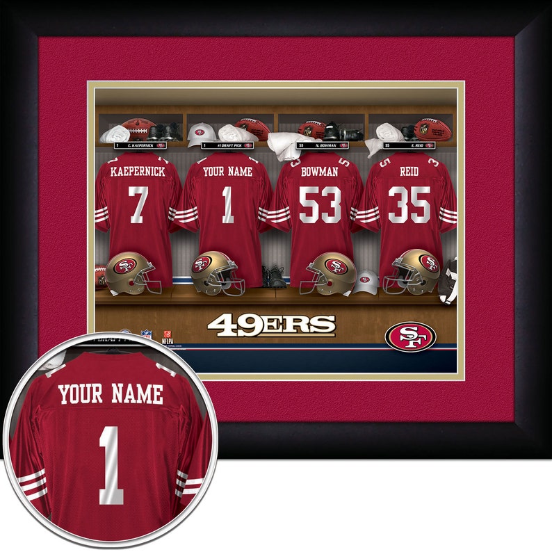 PERSONALIZED & FRAMED NFL San Francisco 49ers Sports Prints Etsy