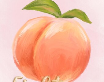 Peachy Keen 18th Birthday Invite Digital Funny for a Girl