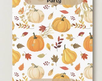 Pumpkin Carving Invite Digital Fall