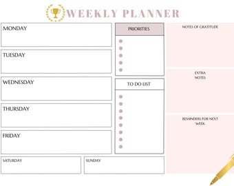 Digital Weekly Planner for Women