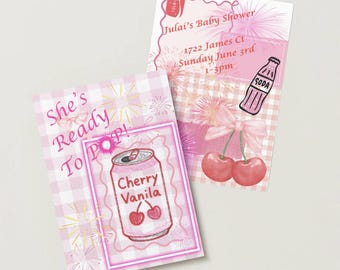 Ready to Pop baby shower invite