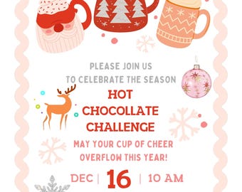 Christmas Hot Chocolate Party Digital Invite