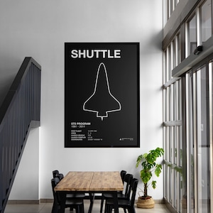 STS Program Space Shuttle Poster | Minimalist NASA-Inspired Wall Art | Digital Download PDF | Aerospace Collection