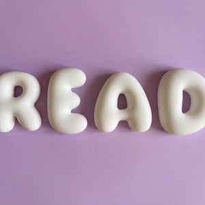 3D Printed Bubble Letter Wall Decor | 7-8 Inch Custom Word Sign | Read Play Create Signs | Playroom Wall Decor | Nursery Wall Art | Gifts