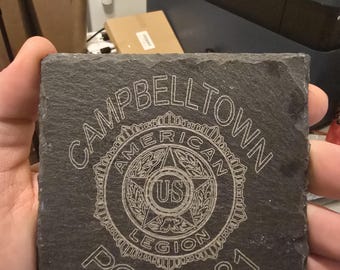Custom slate coasters. Set of 2.