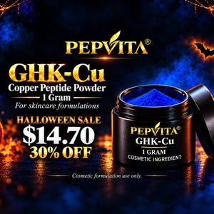 GHK-Cu Copper Peptide Powder 1 Gram | Copper Tripeptide-1 | Cosmetic Skincare Ingredient