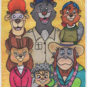 Disneys Talespin 8x10 strukturierter Druck
