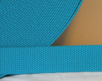 Deep teal jewel toned Cotton Webbing Strapping for Handbags 1.5 inch 38mm
