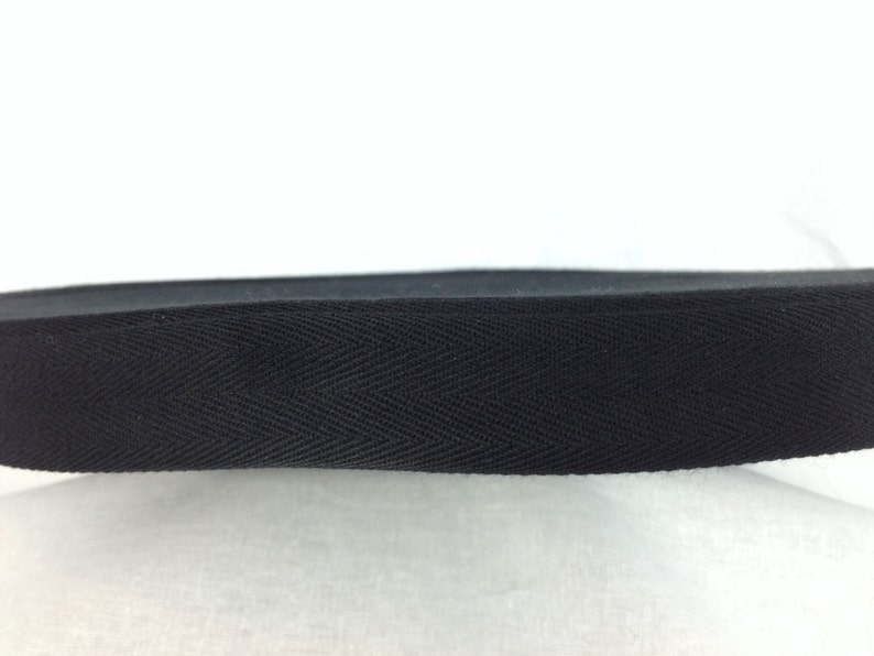 Cotton Twill Tape 60 yards 1 inch Wholesale Herringbone Straps Binding Black