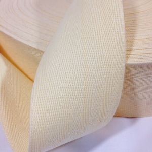2 inch Cotton Twill Tape 10 yards long Natural cream