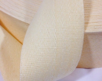 2 inch Cotton Twill Tape 3.5 yards long Natural cream