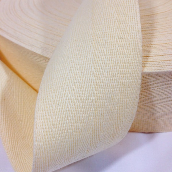 2 inch Cotton Twill Tape 2 yards long Natural cream