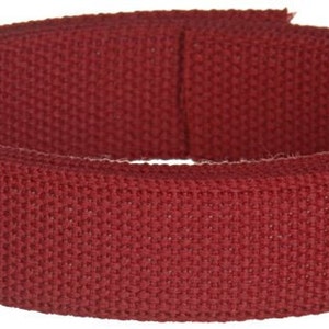 Coton Webbing 1 yard 1.25 pouce Vin Red Key Fobs Purse Bag Poignées