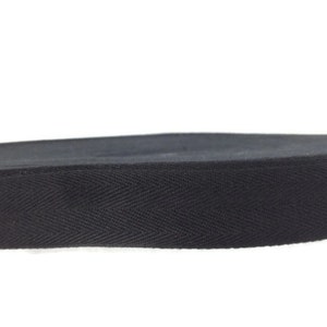 Cotton Twill Tape 100 yards 1 inch Wholesale Herringbone Straps Binding Black
