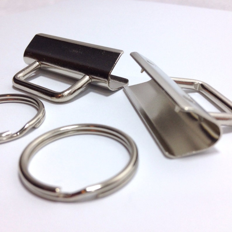 1.5 Inch Key Fob Hardware Key Chain Nickel Plated 20 Sets Etsy