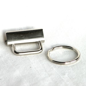 Key Fob Hardware 1 inch Nickel Plated 100 sets
