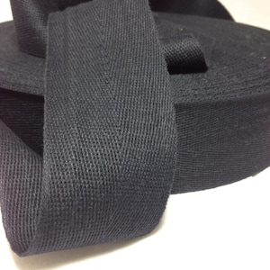 Black Binding Cotton Twill Tape 2 inches wide 2 yards long