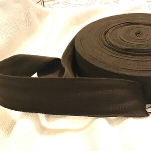 Cotton Twill Tape 2 inches wide 8 yards long Chocolate Brown