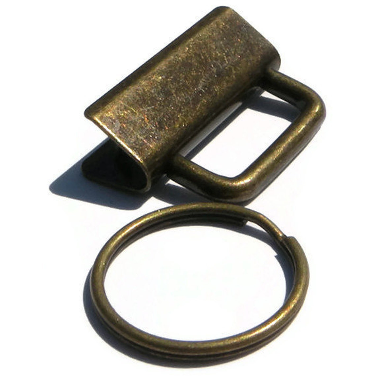 Key Fob Hardware Key Chain 1.25 Inch Antique Brass 15 Sets - Etsy