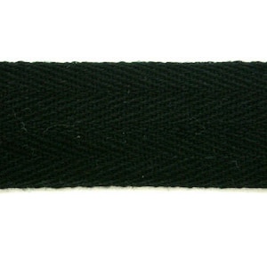 Cotton Twill Tape 15 yards 1 inch Wholesale Herringbone Straps Binding Black