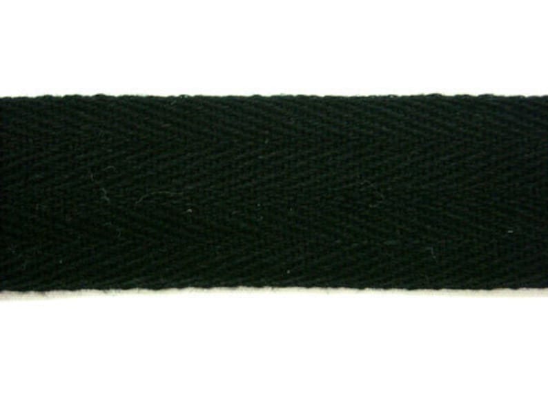 Cotton Twill Tape 60 yards 1 inch Wholesale Herringbone Straps Binding Black