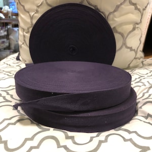 Cotton Twill Tape Binding 1 inch wide 12 yards long Navy Blue