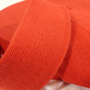 Baumwollband 5 cm breit 40 Meter lang, Rot