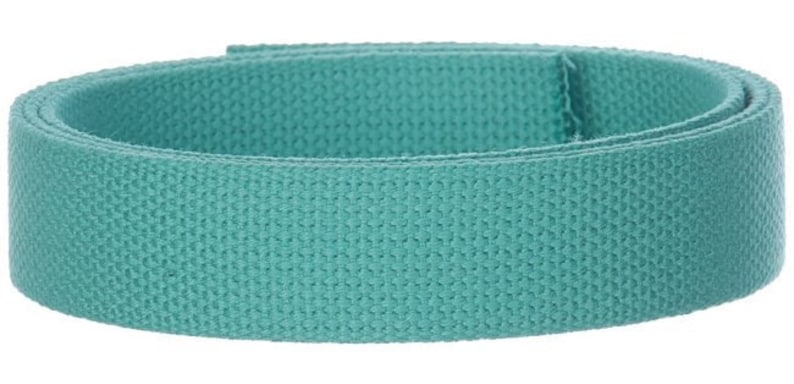 Cotton Webbing 5 yards Aqua Blue 1.25 inch Bag Strap Key Fobs Purse Handle Leash