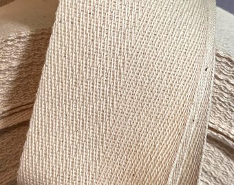 2 inch Cotton Twill Tape 17 yards long Natural cream