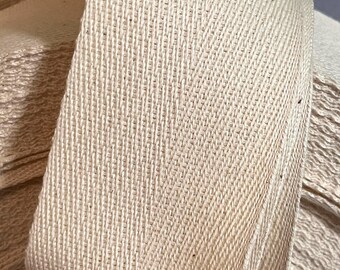 2 inch Cotton Twill Tape 4 yards long Natural cream