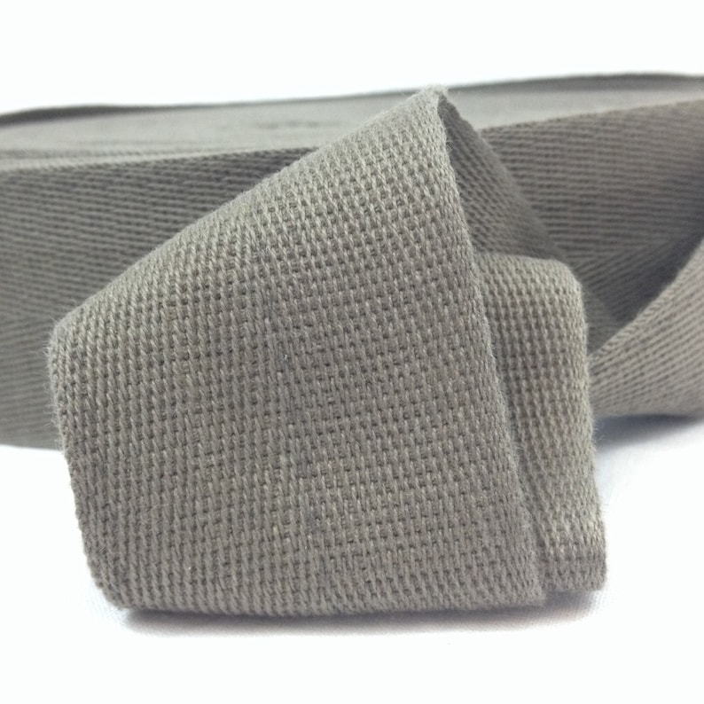 Cotton Twill Tape 2 Inches Wide 12 Yards Long Gray Grey Etsy